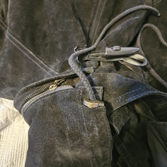 Saxony Collection - Men's  Black Heavyweight Long Leather Jacket Size M - Picture 14 of 16